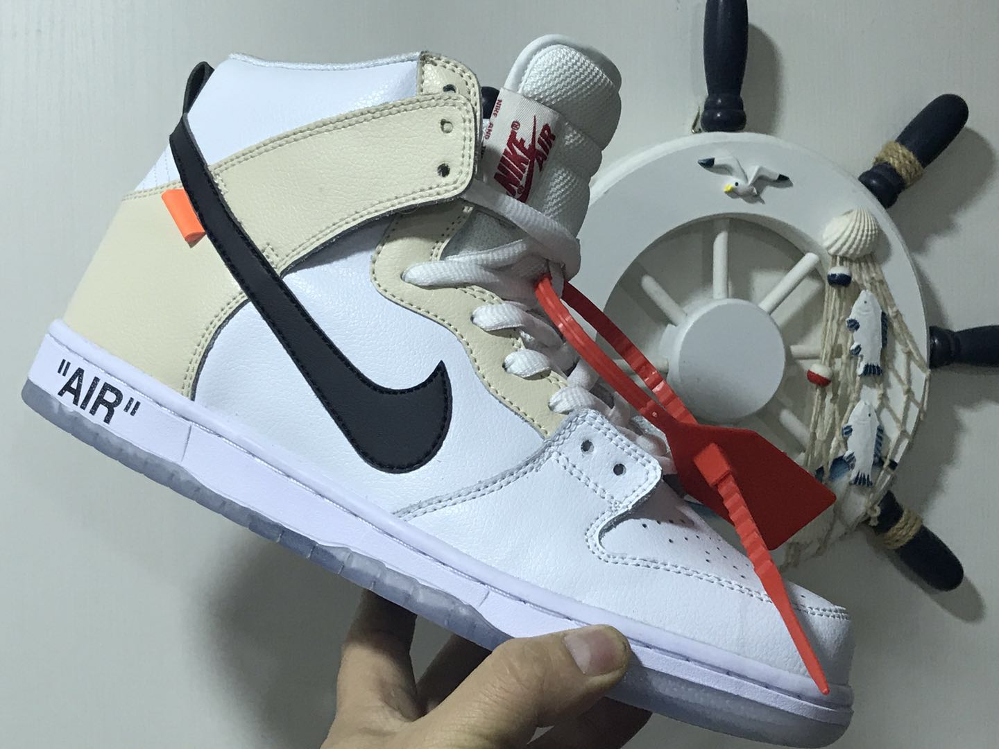 Men OFF- WHITE x NIKE DUNK SB HIGH Lover Shoes